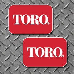 2 TORO Logo Vinyl Decal 2″ tall x 3″ wide – Zero Turn & Walk Behind Mower