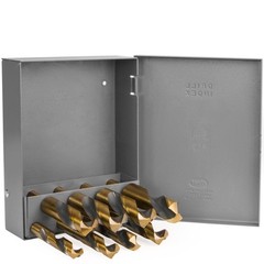 XtremepowerUS 8-Pieces Jumbo Silver & Deming Drill Bit Set Index 9/16″ To 1″