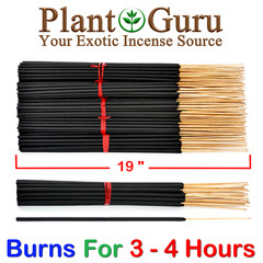 UNSCENTED Jumbo Incense Sticks 19″ Long Charcoal Black Extra Large Bulk