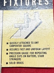 General Tools No. 803 Stair Gauge Fixtures, Brass, 2 Pieces -New, Old Inventory