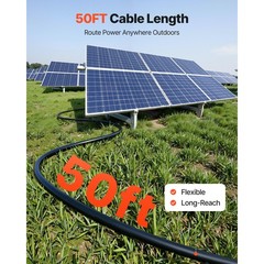 50 FT Solar Panel Extension Wire Black & Red 10 AWG Tinned Copper Wire