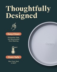 Non-Stick Ceramic 9” Circle Pan Naturally Slick Ceramic Coating Non-Toxic PTFE