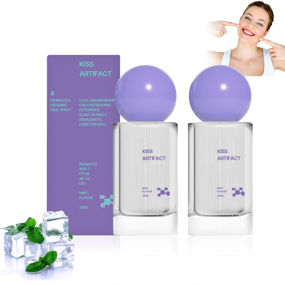 2Pcs Probiotic Oral Spray for Long-Lasting Freshness, Alcohol-Free Oral Spray…