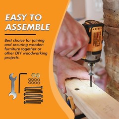 Bed Frame Hardware Set – Heavy Duty Screws and Bolts for Metal Bed Frame – At…