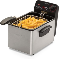 National Presto Stainless Steel Pro Fry Immersion Element Deep Fryer, Silver