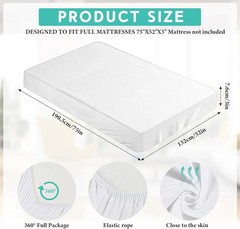 Revitalize Sleep: 3-Inch Memory Foam Mattress Topper Cover, Full Size 75×52-Inch
