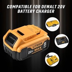 4Pack 8.0Ah 20V 20 Volt Max XR Lithium Ion Battery
