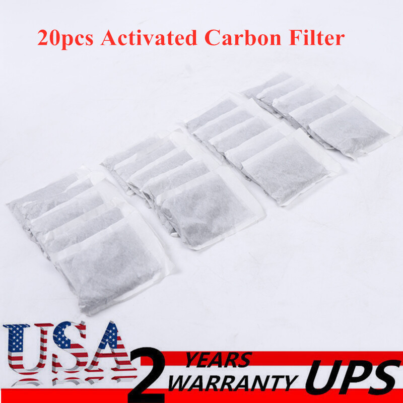 20 Packs Activated Carbon Charcoal Filters For Water Distiller Hygiene US