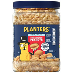 Planters Lightly Salted Dry Roasted Peanuts ~ Heart Healthy 2.16 lb (3 Pack)