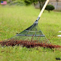 22 Teeth Heavy Duty Steel Metal Rake for Head High Carbon Steel Lawn Leaves