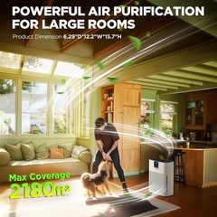Silent Touch Control HEPA Air Purifier with Essential Oil Diffuser – Large Rooms