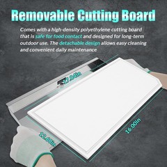 A10-902 Rectangular Grill Serving Shelf w/ Removable Cutting Board for 9” x 18″