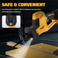 20V Cordless Reciprocating Saw For DeWalt 20 Volt Max Battery With