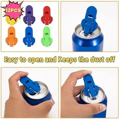 Colorful Can Opener Set, 4 Pack for Soda, Beer, Coke | Plastic Tab Can Openers