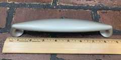 Large nickel silver color drawer door pull 7.5-in center to center