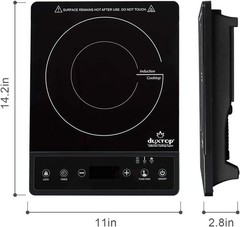 Portable Induction Cooktop Countertop Burner Touch Timer 1800W Black
