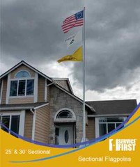25′ & 30′ DELTA SECTIONAL FLAG POLE (SILVER)