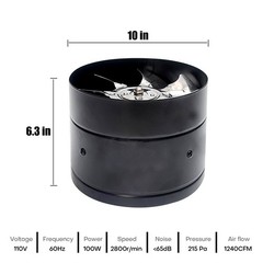 4/6/8/10″ Inline Duct Vent Blower Booster Fan 110V Ceiling Bathroom Ventilation