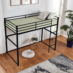 Full Metal Loft Bed w/Safety Rails+Ladder for Kids/Teens/Adults Space-Saver