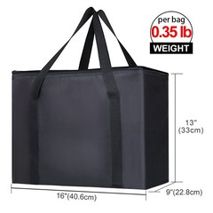 Insulated Reusable Grocery Bags, X-Large Freezer Cooler Bag with Top, Caterin…