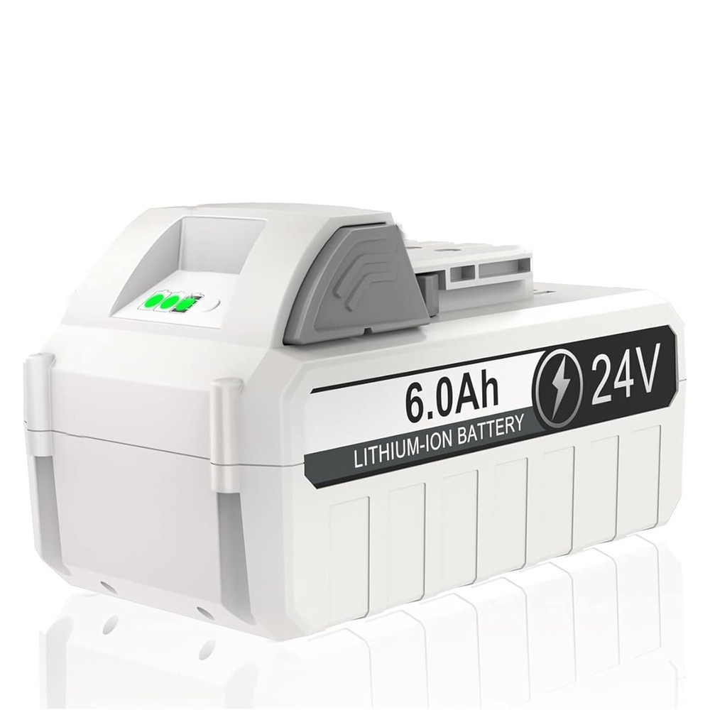 6.0Ah 24V Battery Compatible with Sun Joe+Snow Joe 24VBAT-LTE/LTW with Charger
