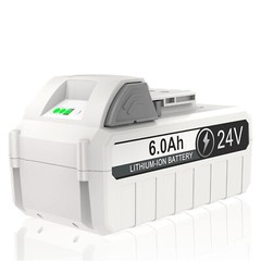6.0Ah 24V Battery Compatible with Sun Joe+Snow Joe 24VBAT-LTE/LTW with Charger