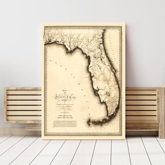 Old Map of Florida 1823 – Vintage Florida Art