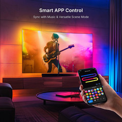 Smart TV LED Backlight with HDMI2.0 4K60Hz Sync, LED Strip Lights & App Controll