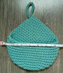 Crochet Handmade Set of 2 Small Hanging Wall Baskets Color Artic