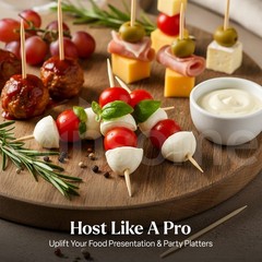 200 Wooden Cocktail Sticks perfect for Buffets and Cocktails use Toothpics 8cm
