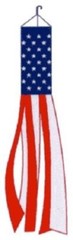 (2 PACK) USA Windsock American Red White Blue Outdoor United States Patriotic US