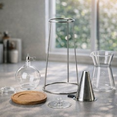 Iced Coffee Cold Brew Drip Coffee Maker Stainless Steal 400mL Borosilicate Glass