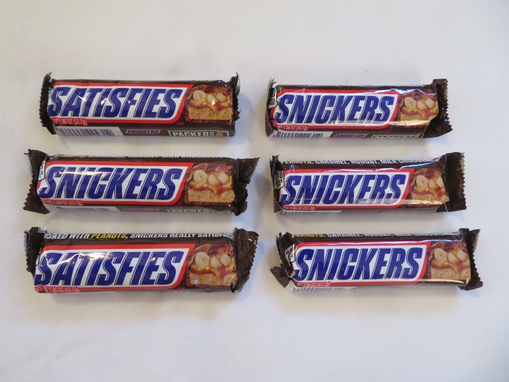 (6) Count Lot Of Snickers Candy Bars 1.86 Oz Each Bar Yummy! *