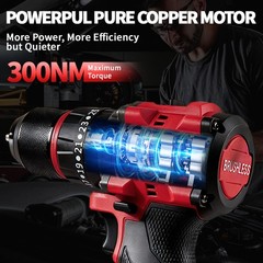 18V Cordless Brushless Drill Driver Kit with Battery & Charger For Milwaukee M18