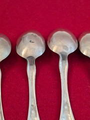Set Of 6 International Rogers Nickel Silver INS237 Art Nouveau Teaspoons 5 7/8″