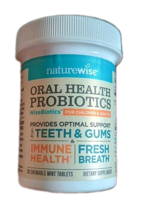 NatureWise Oral Probiotics for Mouth Bad Breath – Chewable Sugar-Free Mint 11/27