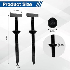 100 Pcs Nylon Universal Cable Tie Buckle – Heavy Duty Sided Snap Fit Zip Ties