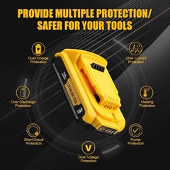 2PACK Dewalt DCB203 20V Max Battery 3.0Ah Lithium Ion Li-Ion 20 Volt /Charger
