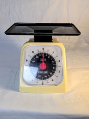 Vintage Taylor 22 lb Kitchen Scale Cream Black Analog Countertop Food Scale
