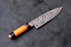 HAND MADE FORGED DAMASCUS STEEL STEEL KITCHEN CHEF KNIFE 1387