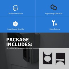 1x Replace Lens Screen Protector For Ring Doorbell Pro,Not Doorbell Pro 2 Black