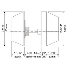 Double Cylinder Deadbolt Door Locks Keyed Alike Both Sides Satin Nickel 2 Pack