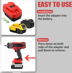 For Milwaukee M18 Battery Adapter, Adaptor Convert for Milwaukee 18V Battery & D
