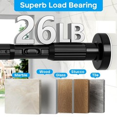 Zipglo Tension Curtain Rod40-146In3.33-12.12Ft One-Click Extension Rod Easy To