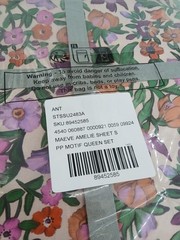 Anthropologie Sheet Set Queen Organic Sateen Maeve Amelie Floral Bedding Adults