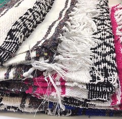 Genuine Falsa Mexican Blanket Hand Woven Serape Throw Yoga Mat Made in Mexico