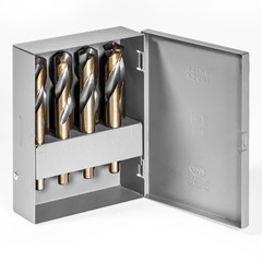 XtremepowerUS 8-Pieces Jumbo Silver & Deming Drill Bit Set Index 9/16″ To 1″