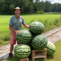 12 Florida Giant Watermelon Seeds – Heirloom – Non GMO – ORGANIC ——– RARE