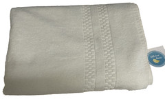 One Frette Bath Towel Checkerboard Cream 28 in x 58 in 100% Cotton New Turkey