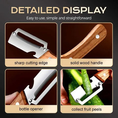 2Pcs Vegetable Peeler 3 in 1 Multi-Functional for Kitchen Stainless Steel Peeler